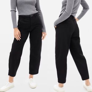 NWT Everlane The Arc Canvas Pants Black